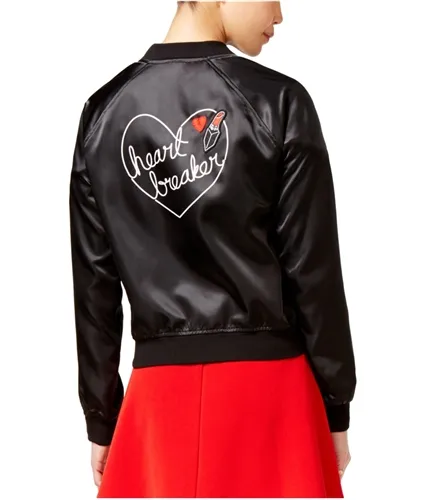 Material Girl Womens Heart Breaker Bomber Jacket