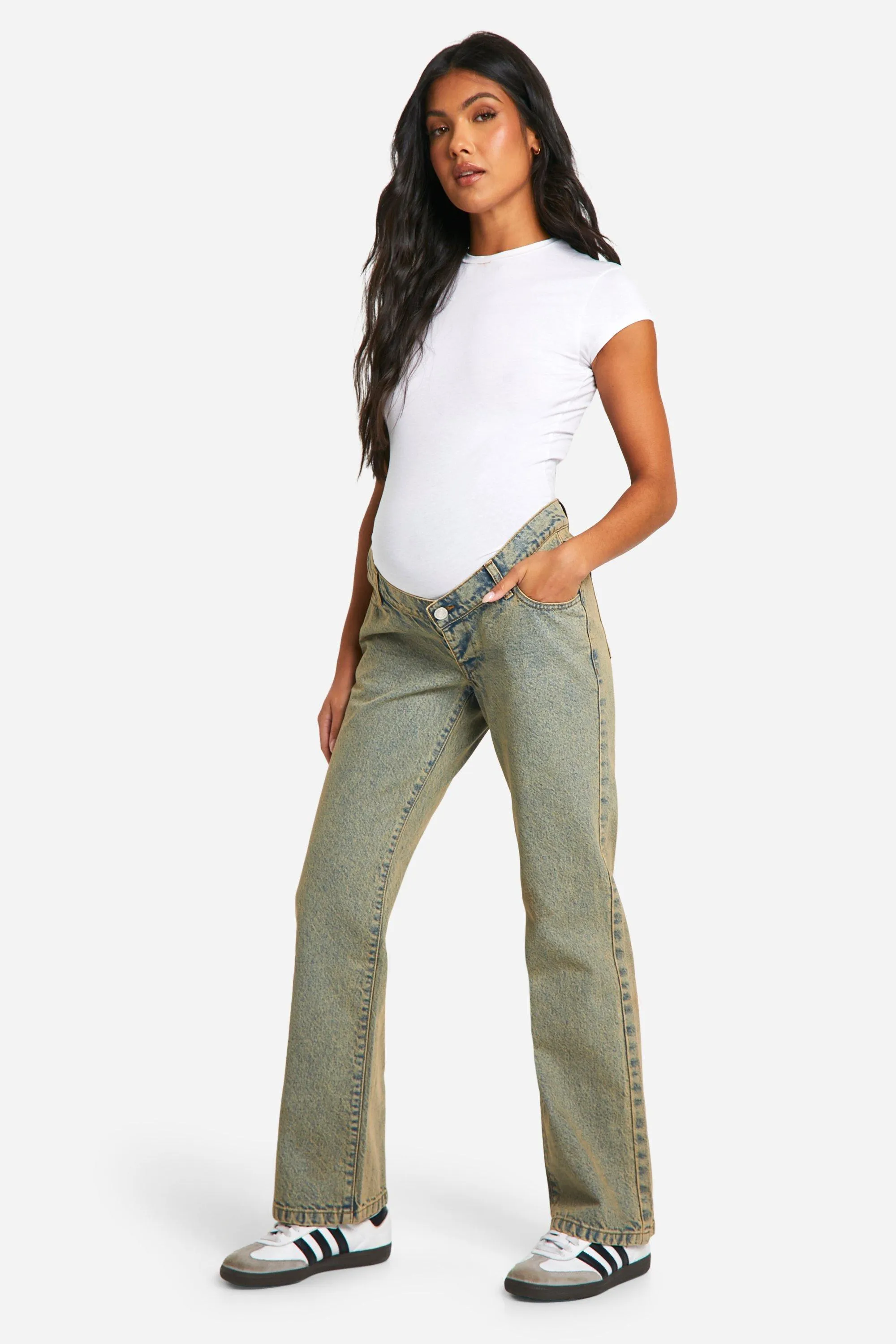 Maternity Basic High Waisted Straight Leg Jeans