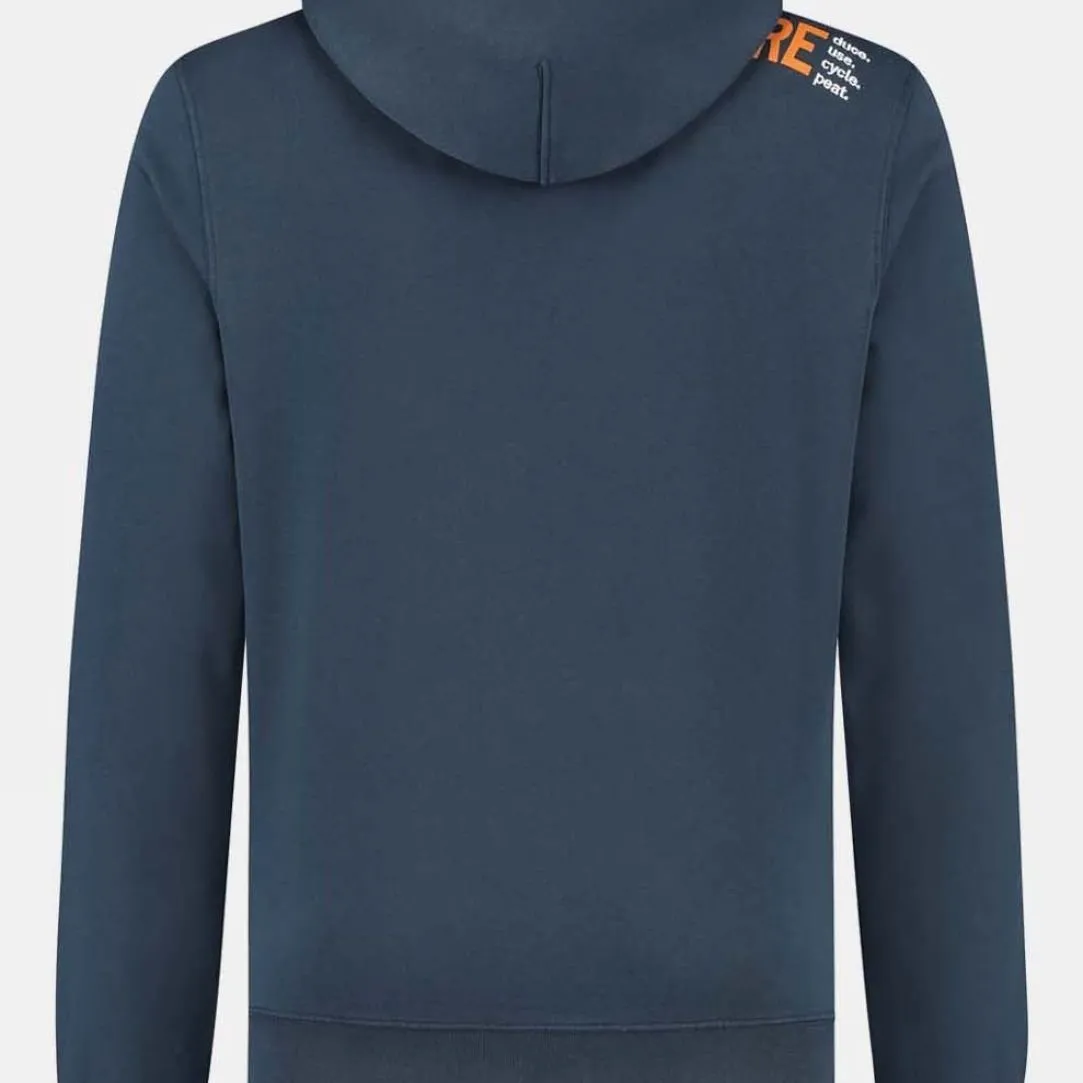 Mens Blue Fleece Hoody