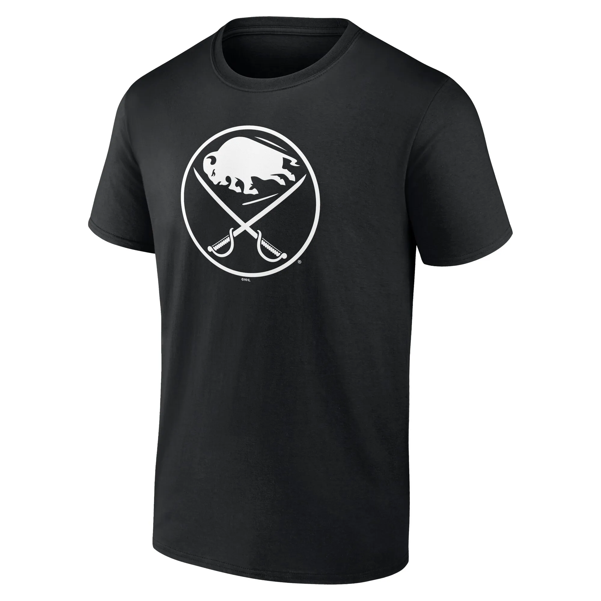 Men's Buffalo Sabres Black Personalized Name & Number Monochrome T-Shirt