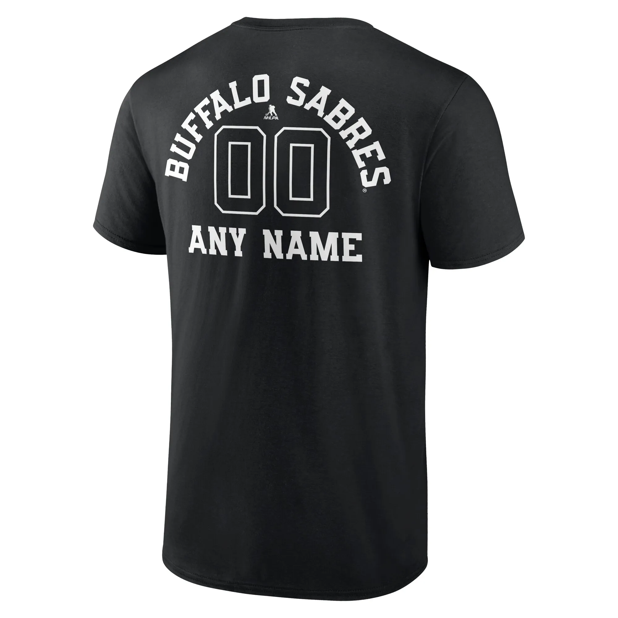 Men's Buffalo Sabres Black Personalized Name & Number Monochrome T-Shirt