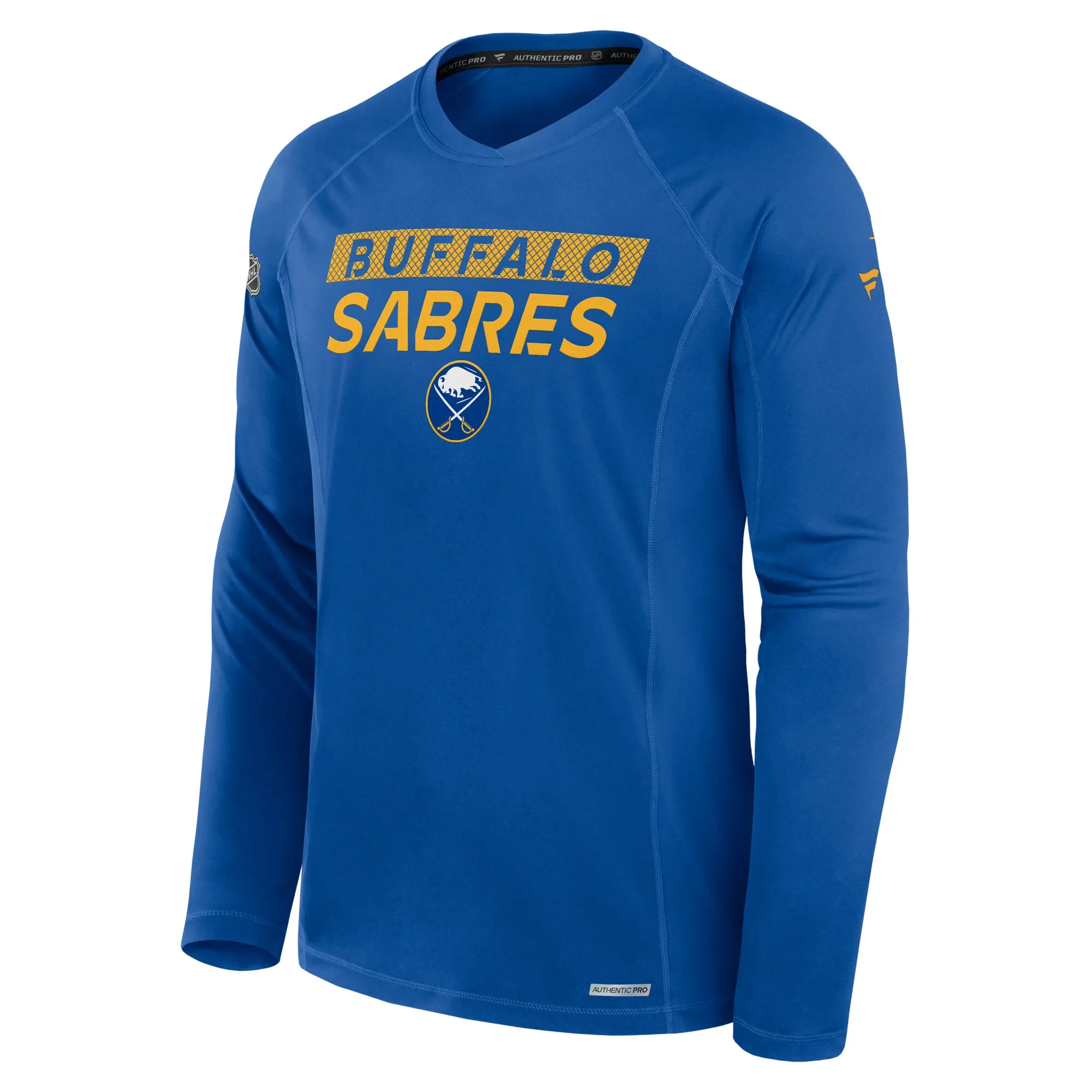 Men's Buffalo Sabres Fanatics Royal Authentic Pro Rink Tech Long Sleeve T-Shirt