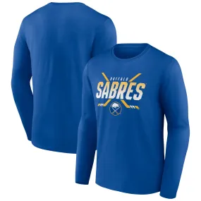 Men's Buffalo Sabres Royal Covert Logo Long Sleeve T-Shirt