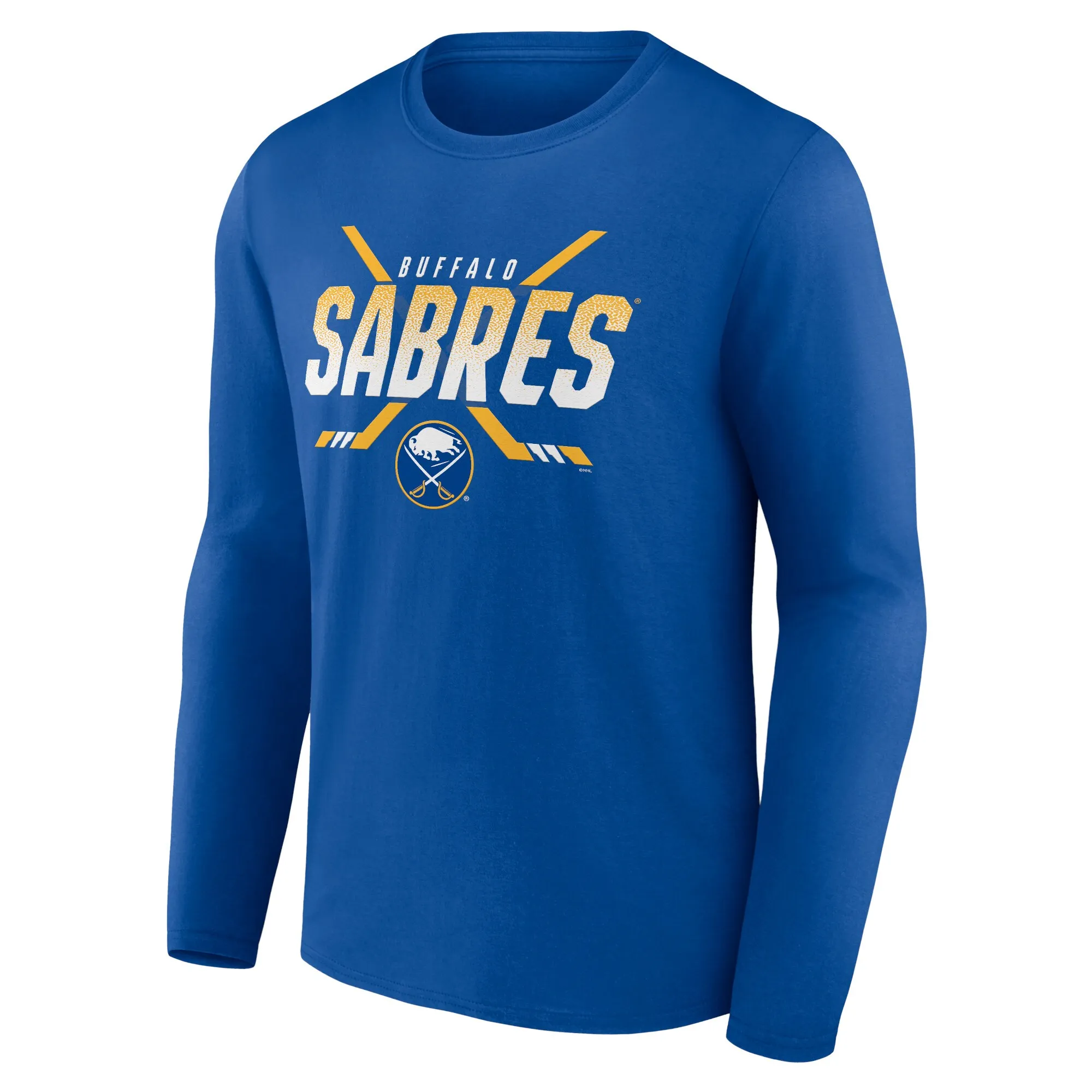 Men's Buffalo Sabres Royal Covert Logo Long Sleeve T-Shirt