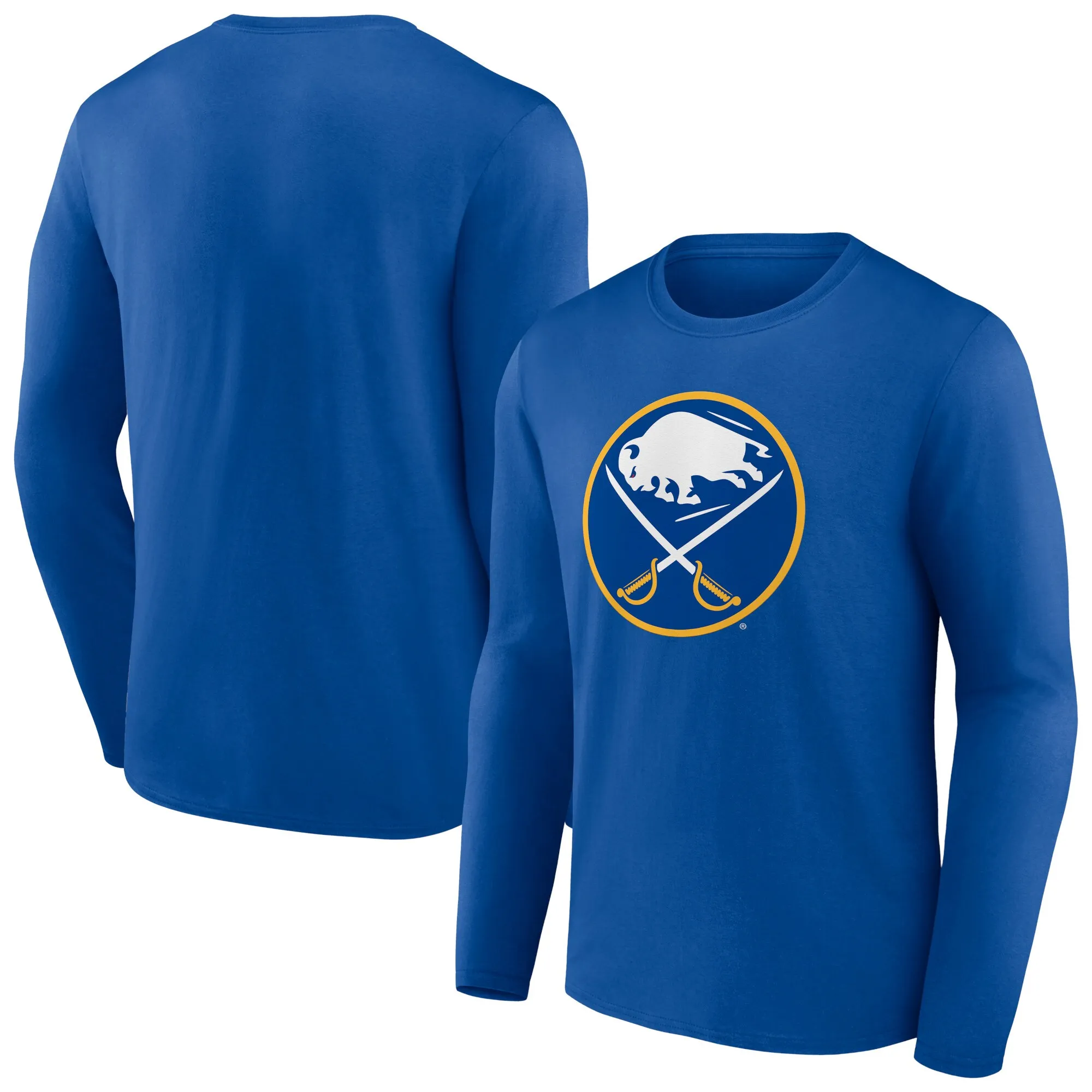 Men's Buffalo Sabres Royal Primary Logo Team Long Sleeve T-Shirt