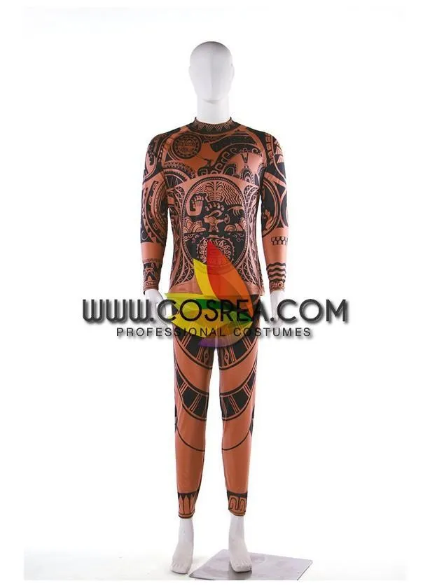 Moana Chief Tui Printed Cosplay Costume