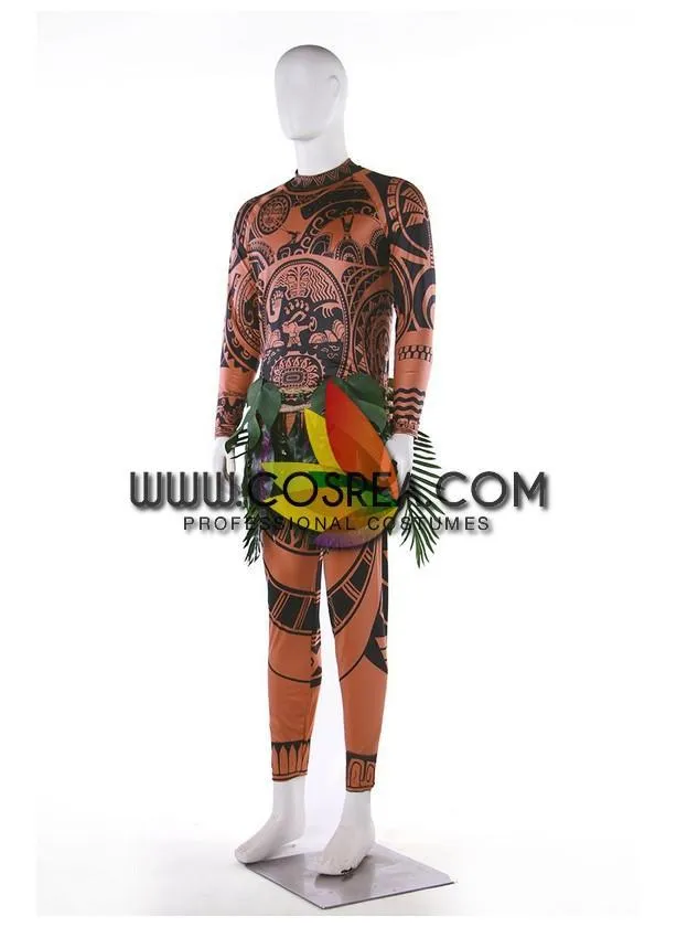 Moana Chief Tui Printed Cosplay Costume