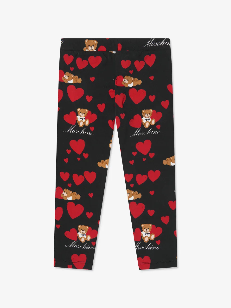 Moschino Girl Allover Bear Heart Printed Leggings