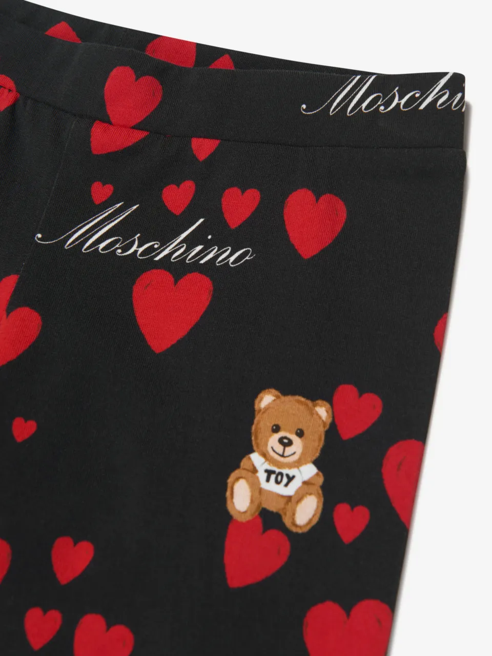 Moschino Girl Allover Bear Heart Printed Leggings