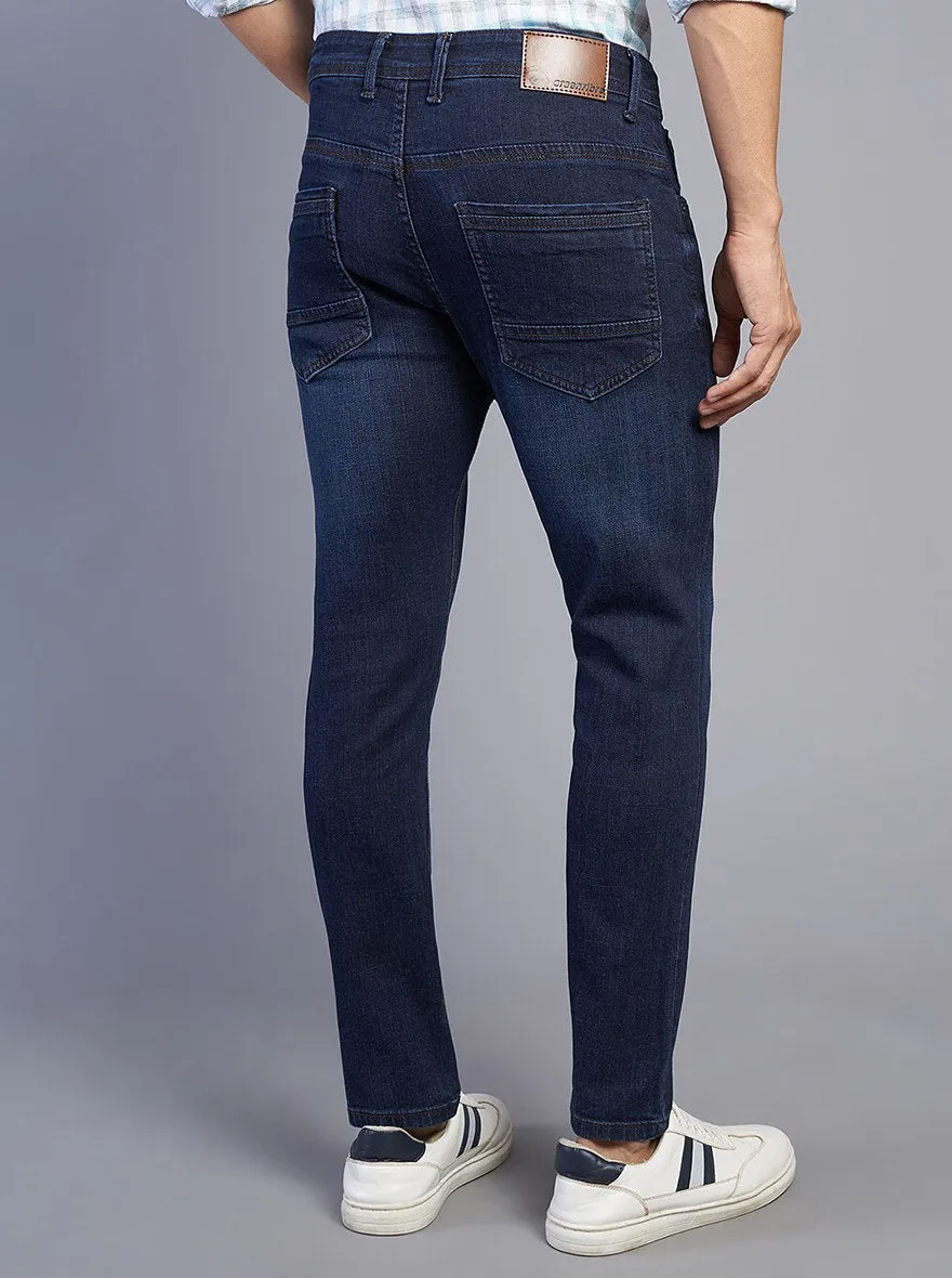 Navy Blue Washed Urban Fit Jeans | Greenfibre