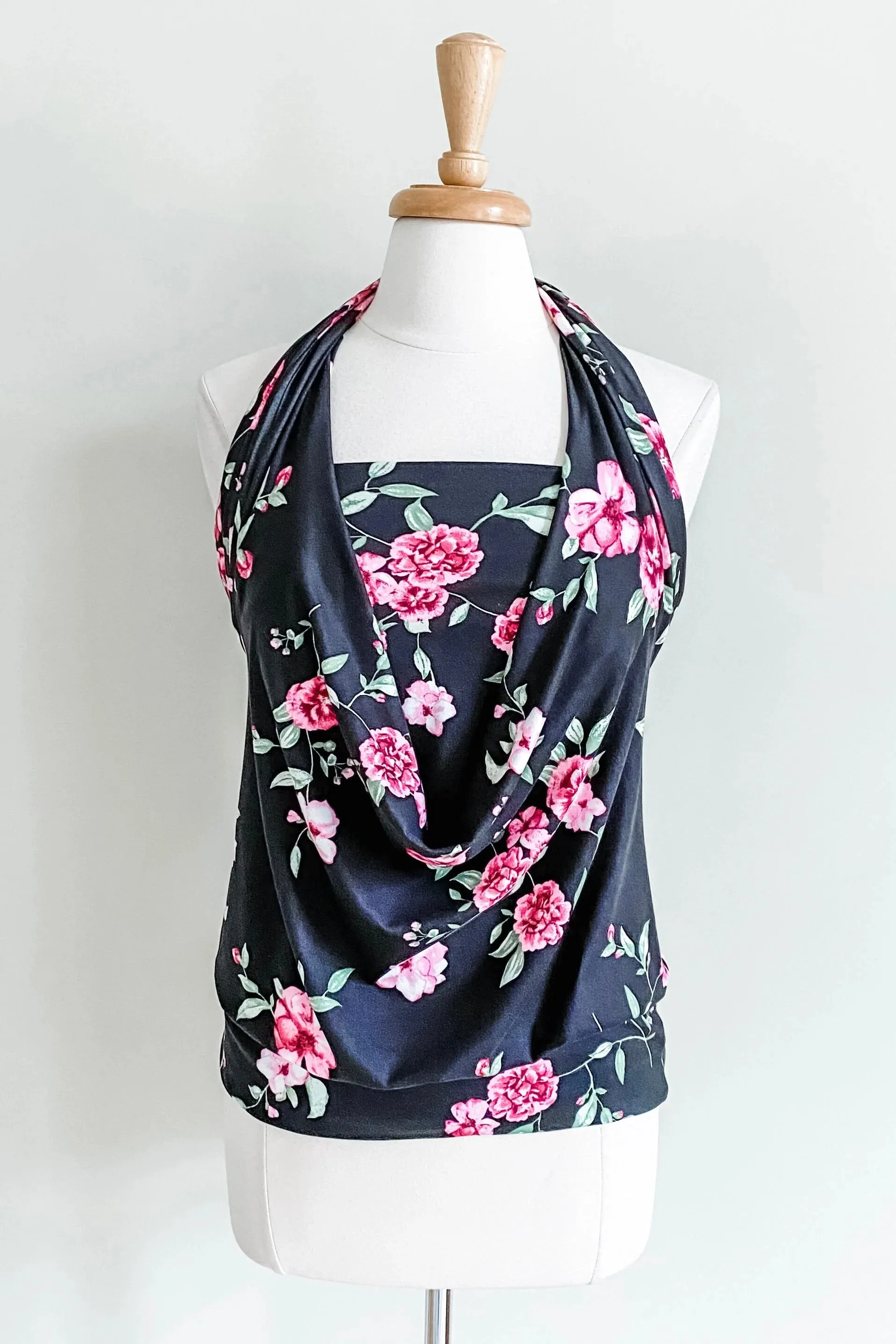 One-4-All Top | Black Pink Floral