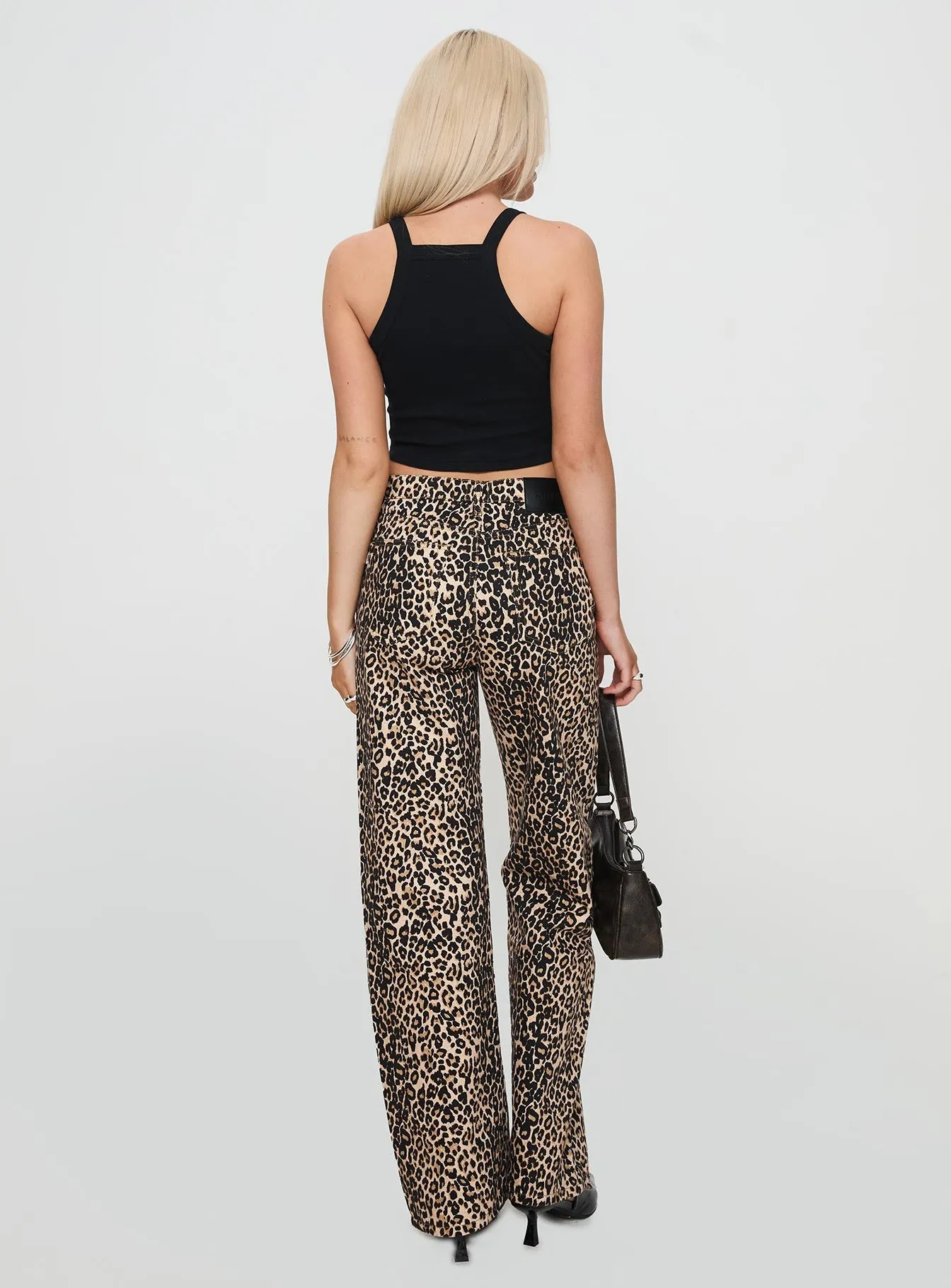 Pezzi Straight Leg Jeans Leopard