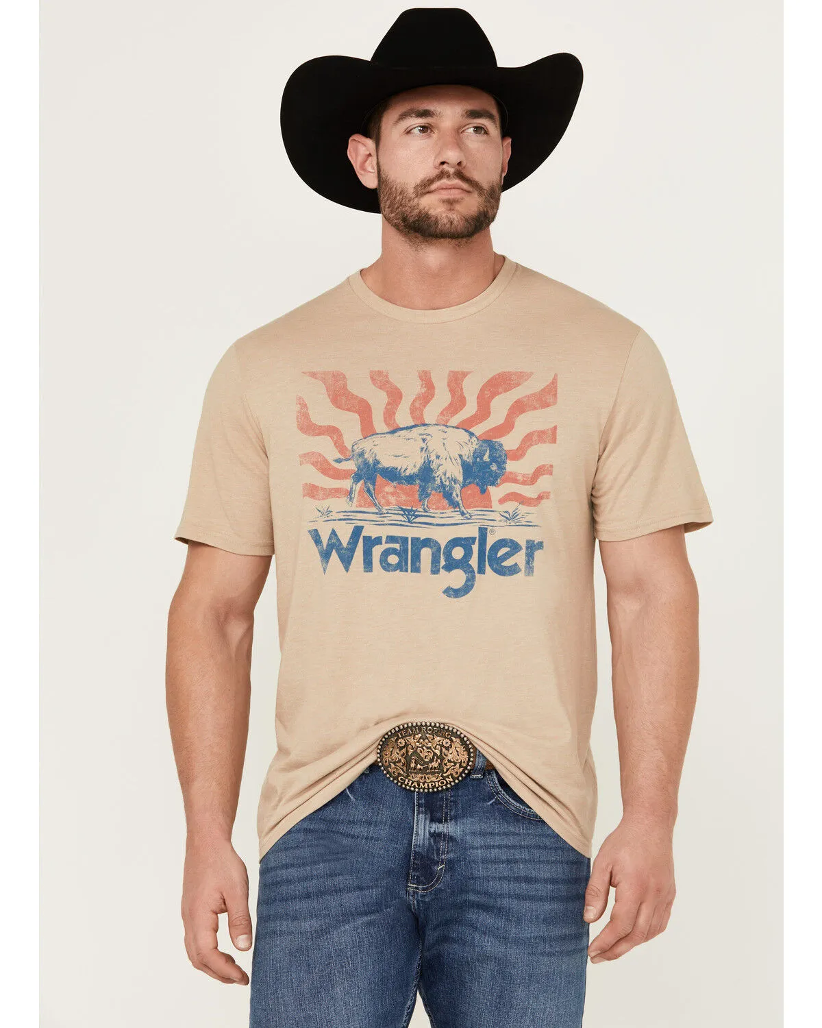 Product Name:  Wrangler Men's Buffalo Logo Short Sleeve Graphic Print T-Shirt