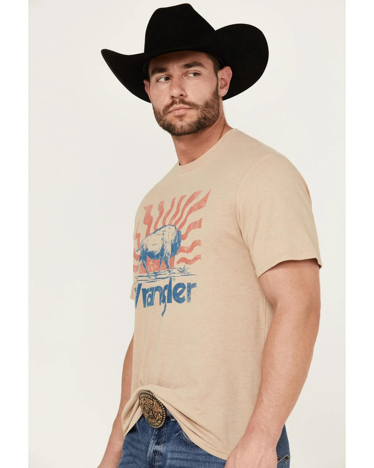 Product Name:  Wrangler Men's Buffalo Logo Short Sleeve Graphic Print T-Shirt