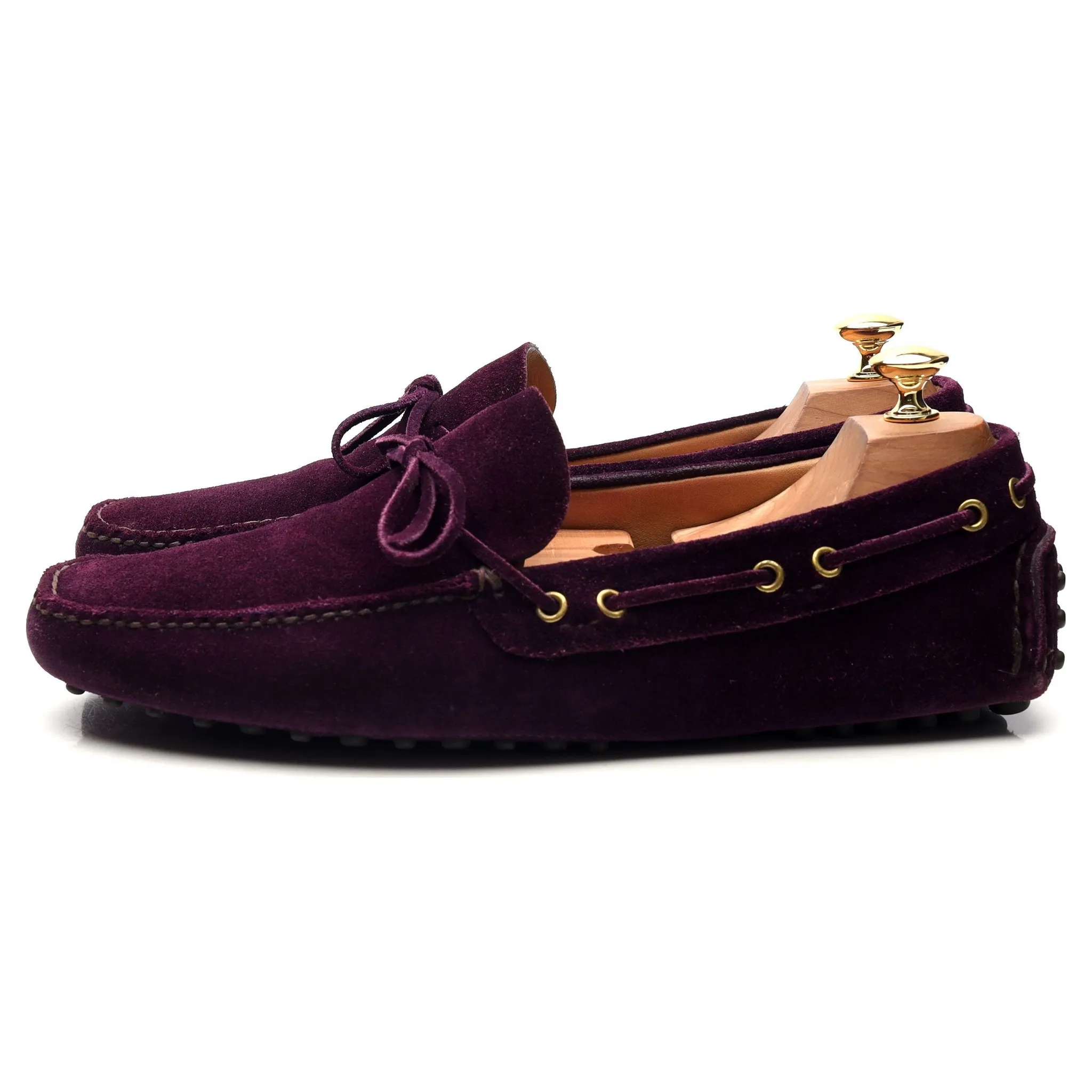 Purple Suede Driving Loafers UK 10