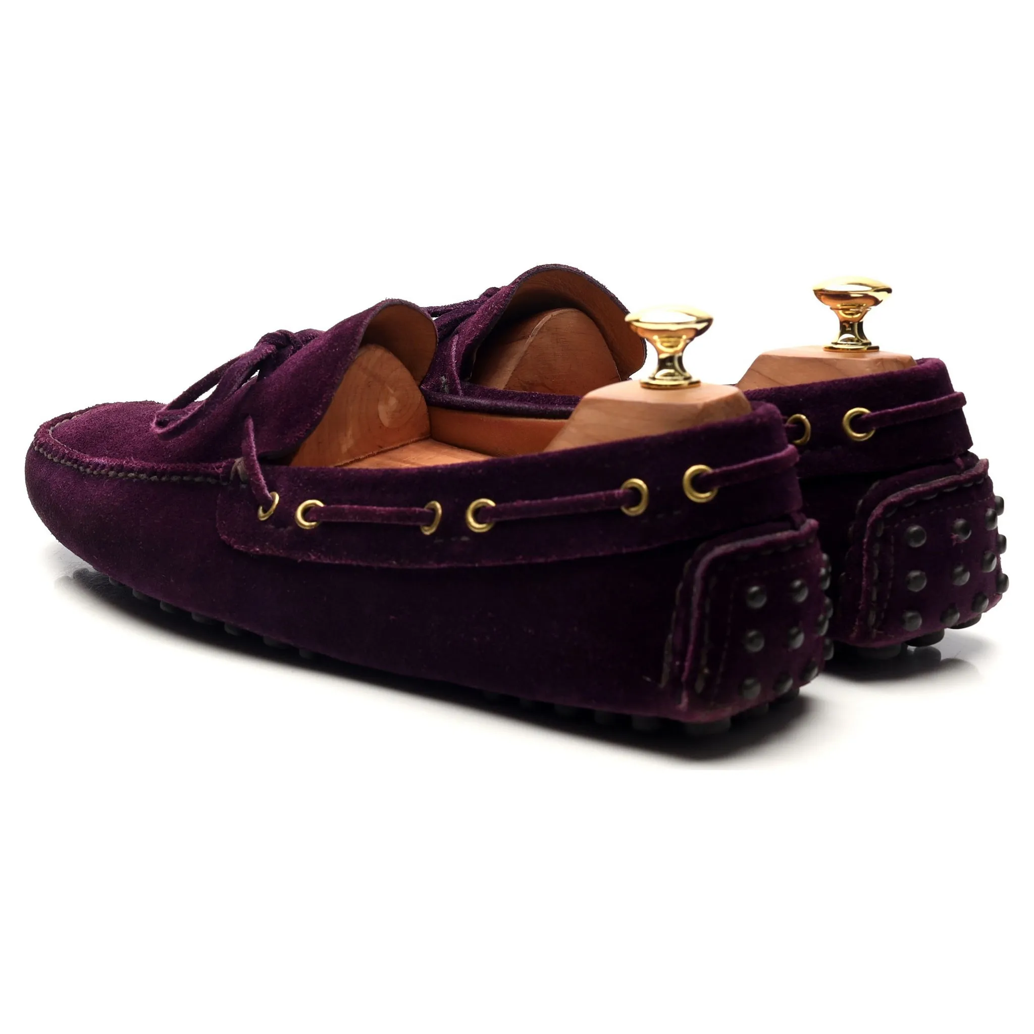 Purple Suede Driving Loafers UK 10