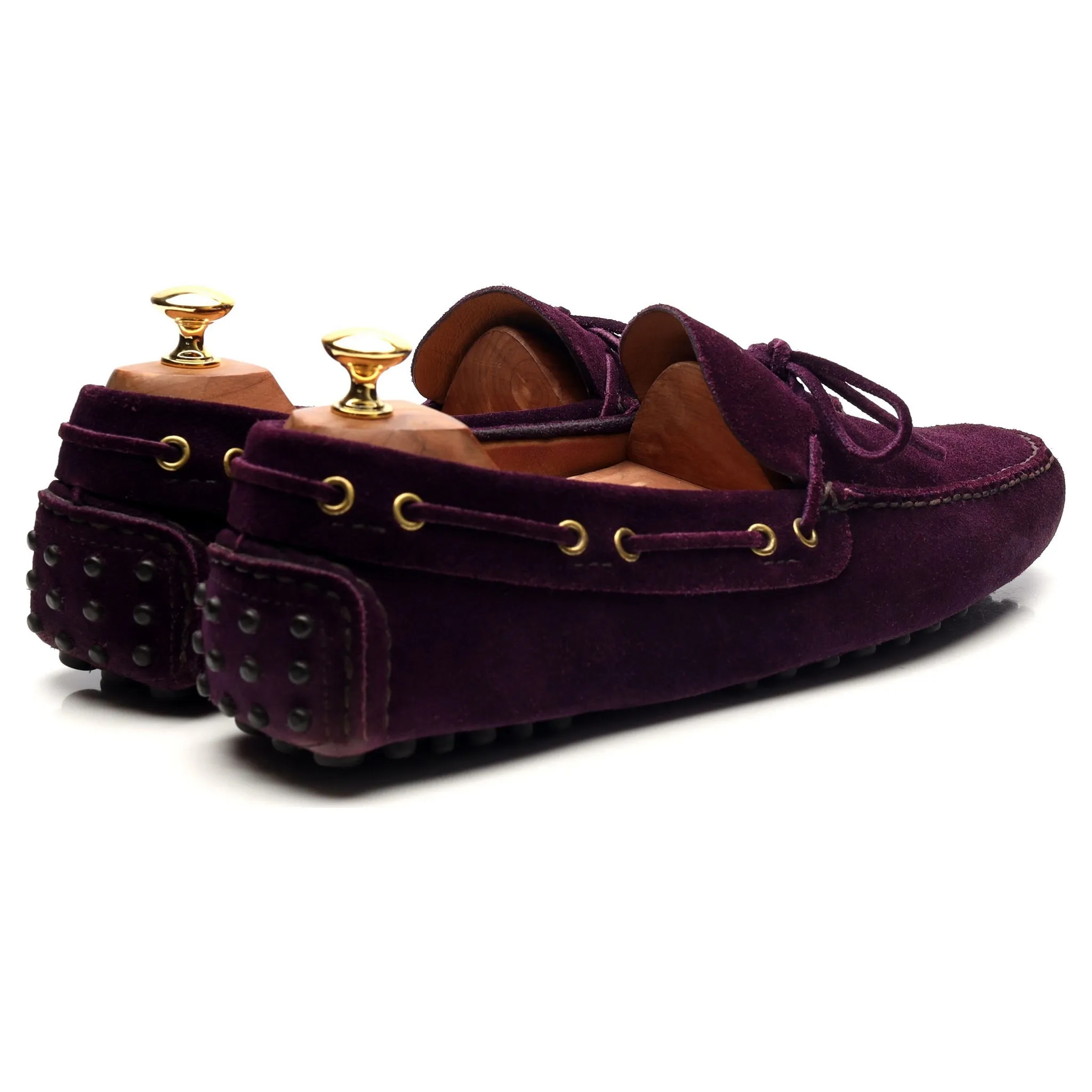 Purple Suede Driving Loafers UK 10