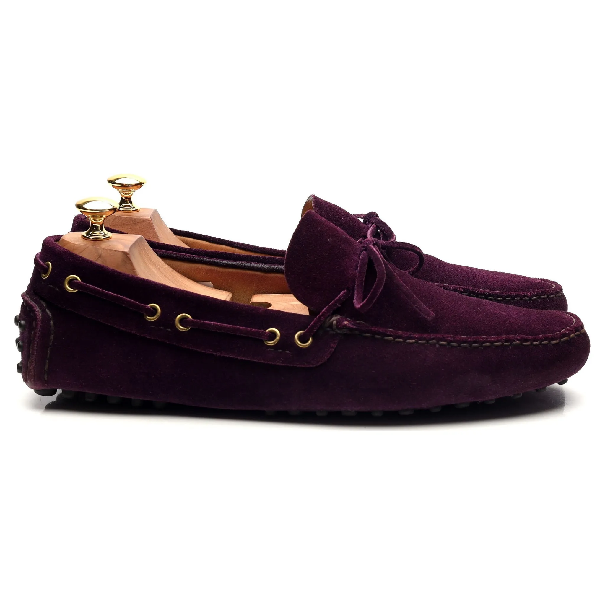 Purple Suede Driving Loafers UK 10