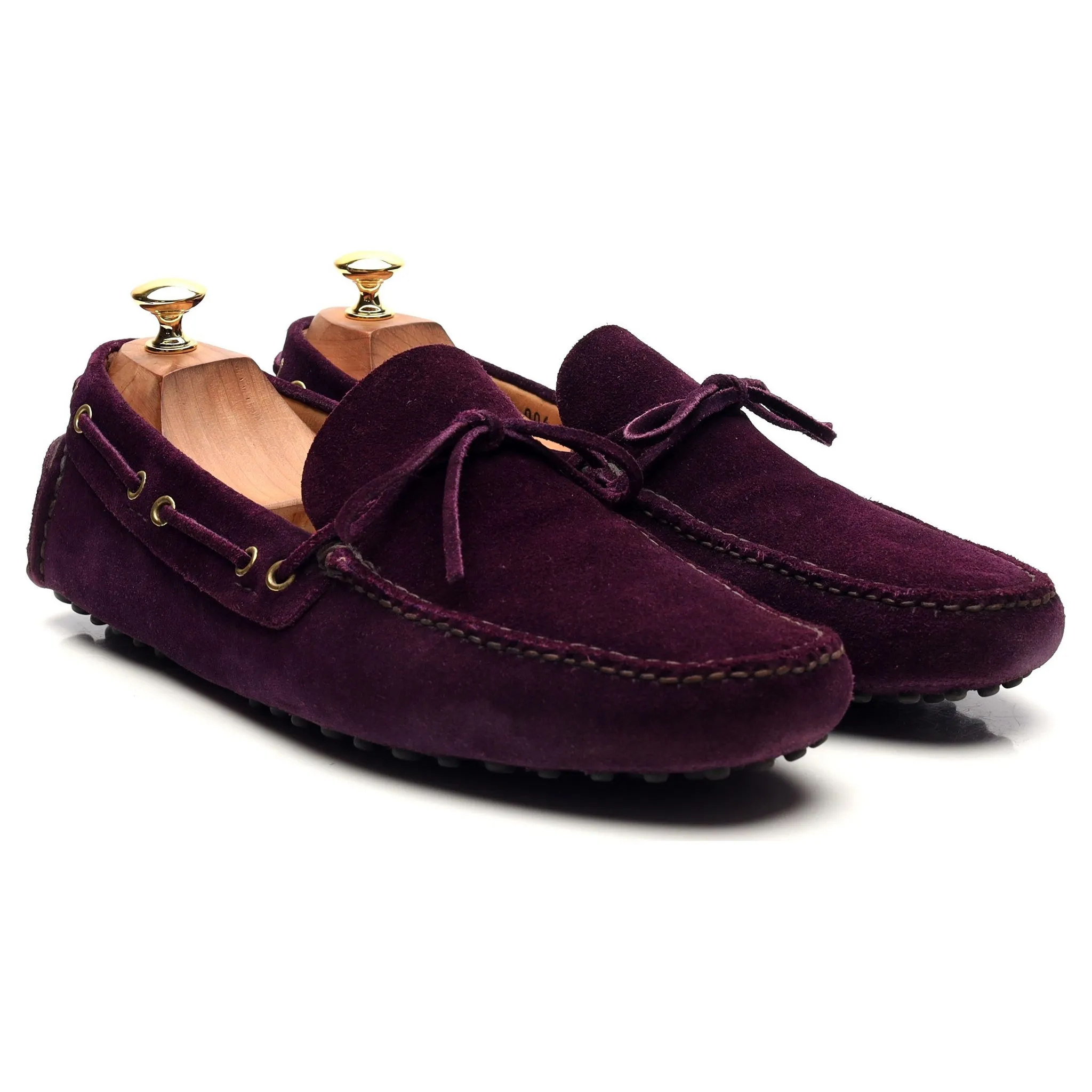 Purple Suede Driving Loafers UK 10