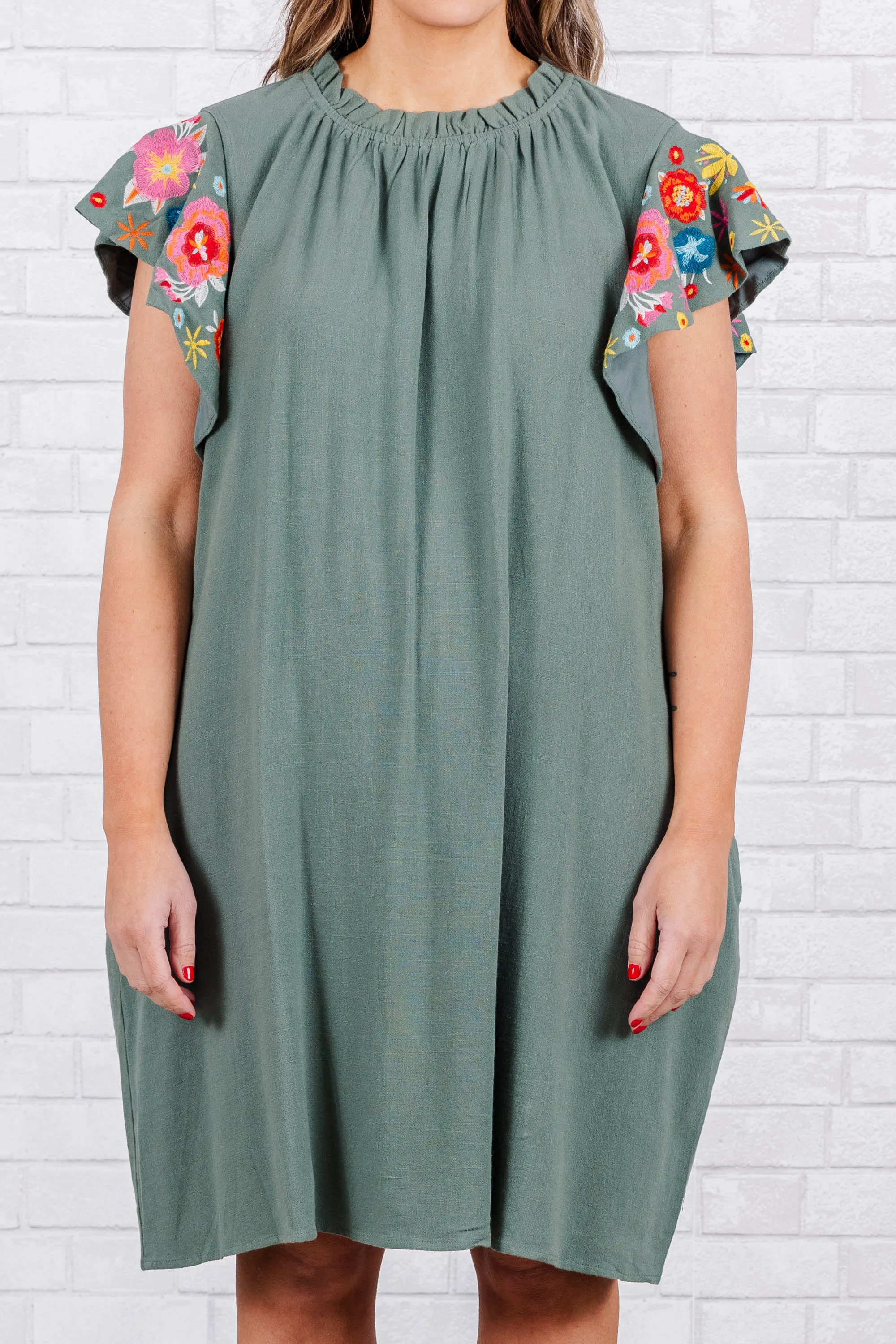 Radiant Glow Dress, Sage