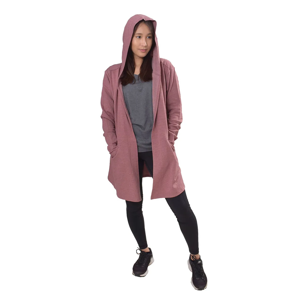 Rbx Women's Fleece Hoody Cardigan