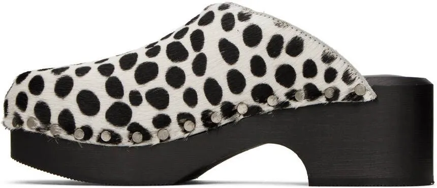 Re Done Black & White 70s Studded Clogs