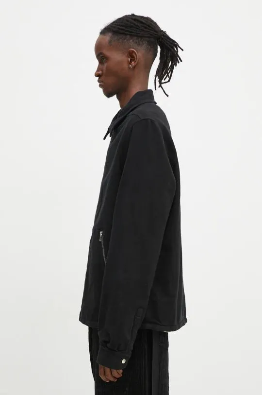 Rick Owens jacket Zipfront Jacket men's black color DU02D2783.MO