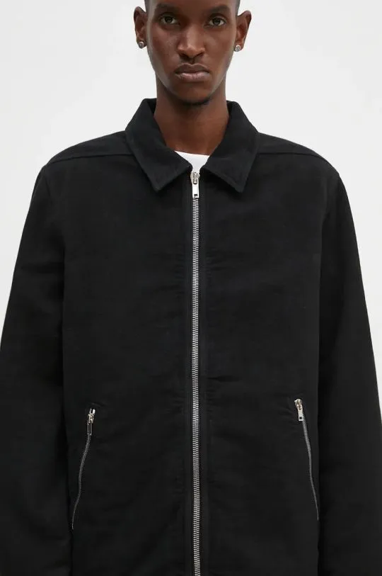 Rick Owens jacket Zipfront Jacket men's black color DU02D2783.MO