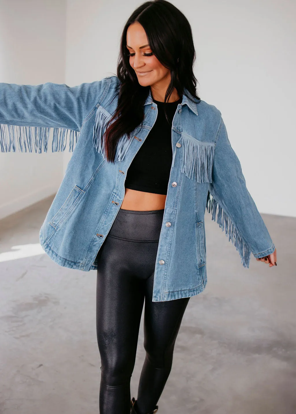 Rivera Fringe Denim Jacket