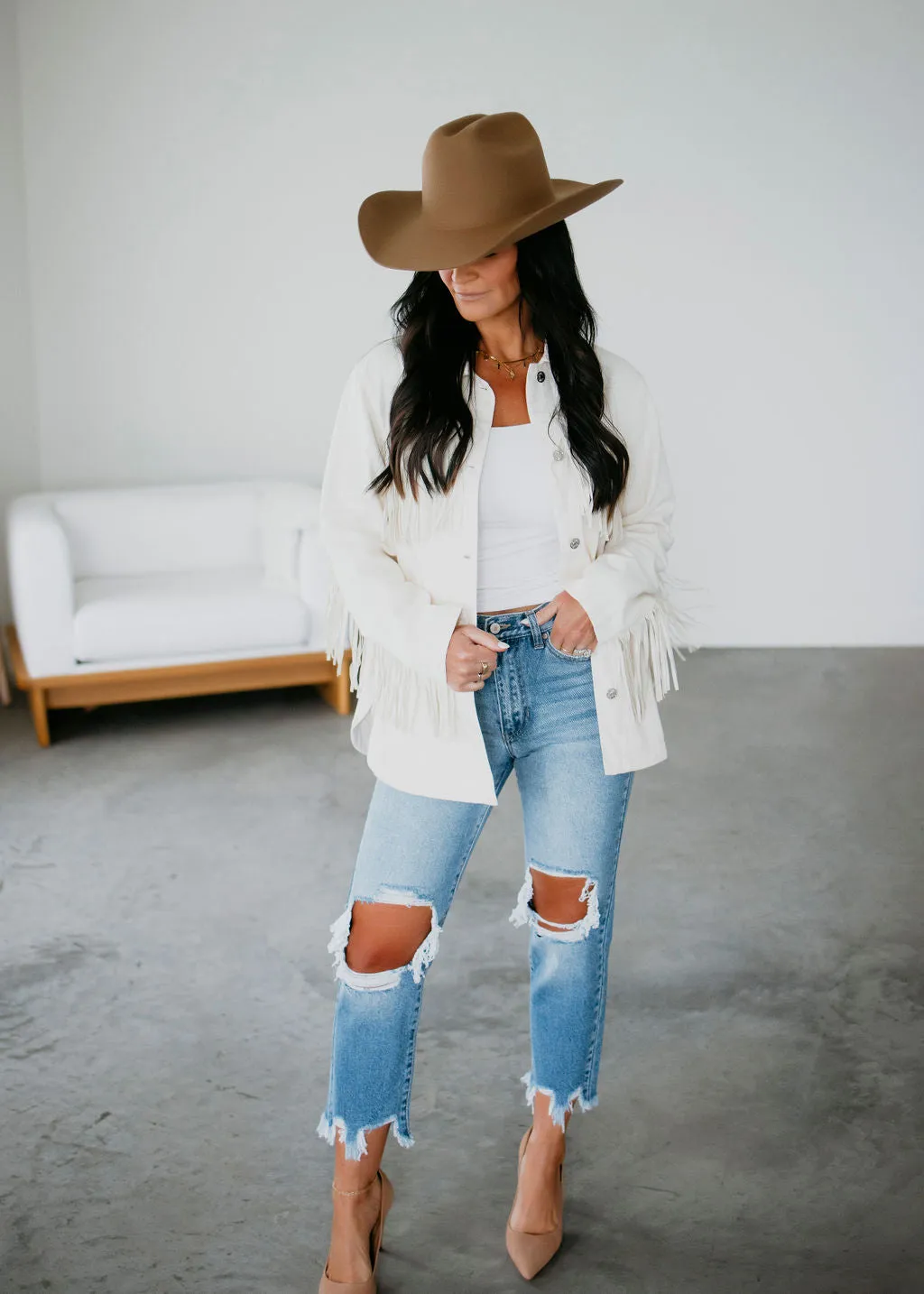 Rivera Fringe Denim Jacket