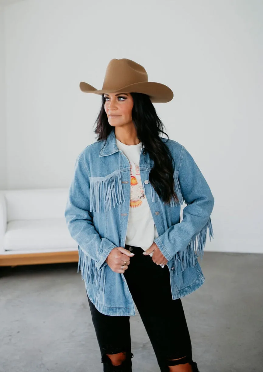 Rivera Fringe Denim Jacket