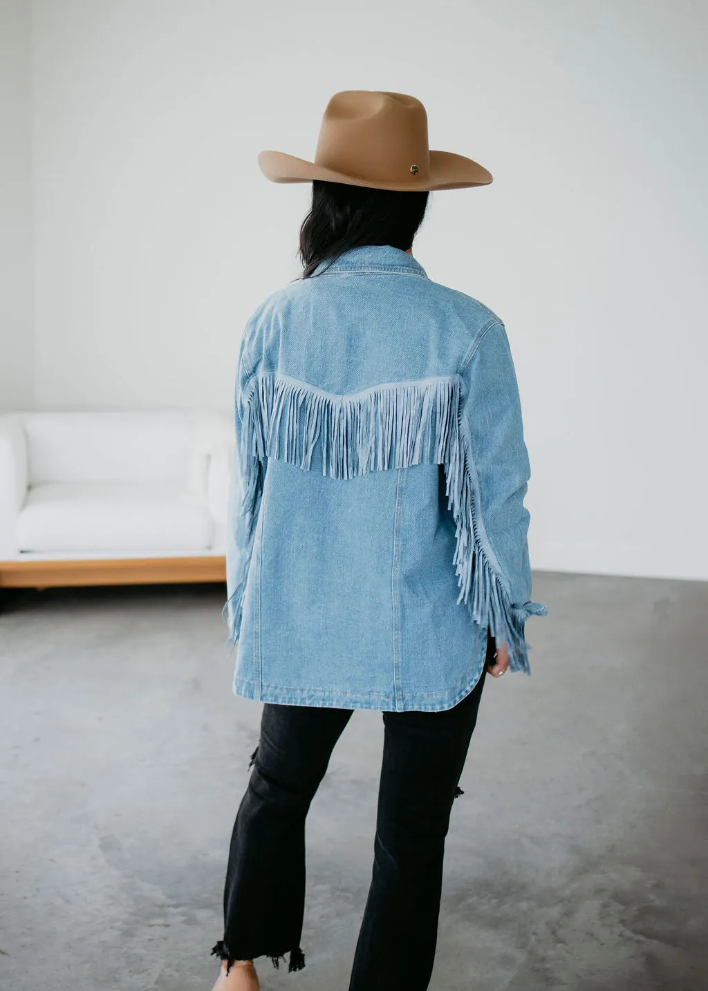 Rivera Fringe Denim Jacket