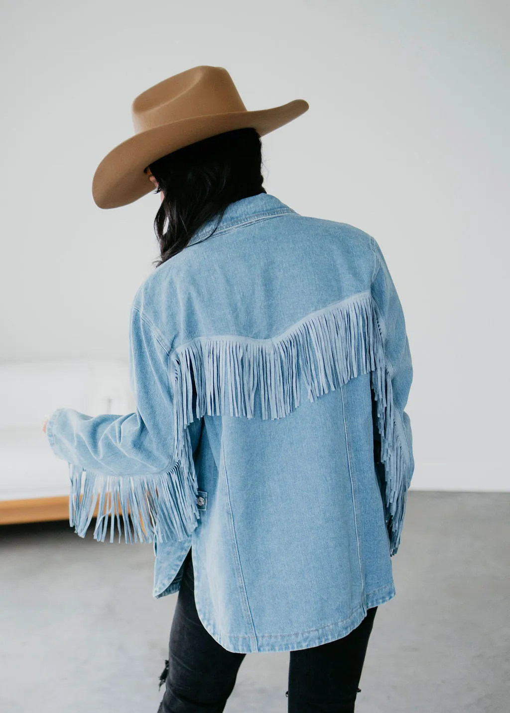 Rivera Fringe Denim Jacket