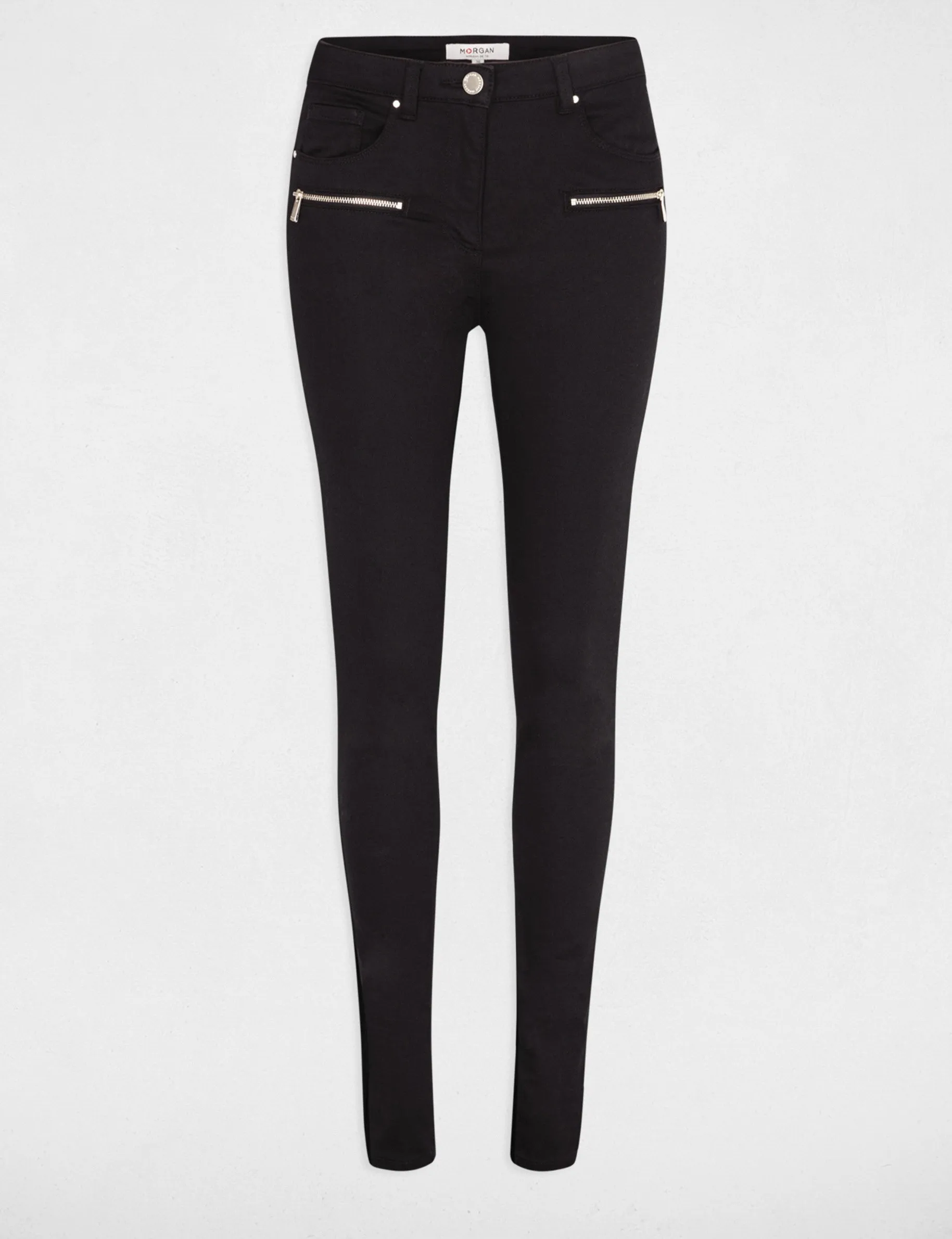 Slim jeans zipped details black women