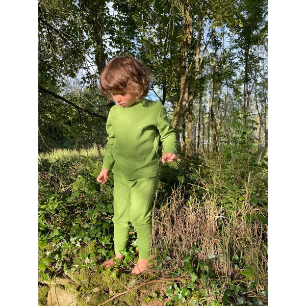 Slugs & Snails Luxury 100% Organic Cotton Top And Legging Loungewear Set, Foliage