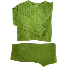 Slugs & Snails Luxury 100% Organic Cotton Top And Legging Loungewear Set, Foliage