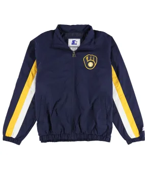 Starter Mens Milwaukee Brewers Windbreaker Jacket