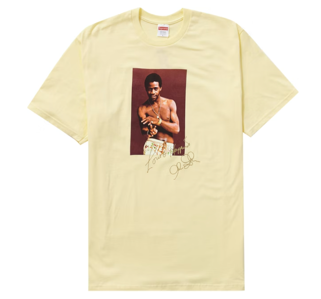 Supreme Al Green Tee Pale Yellow