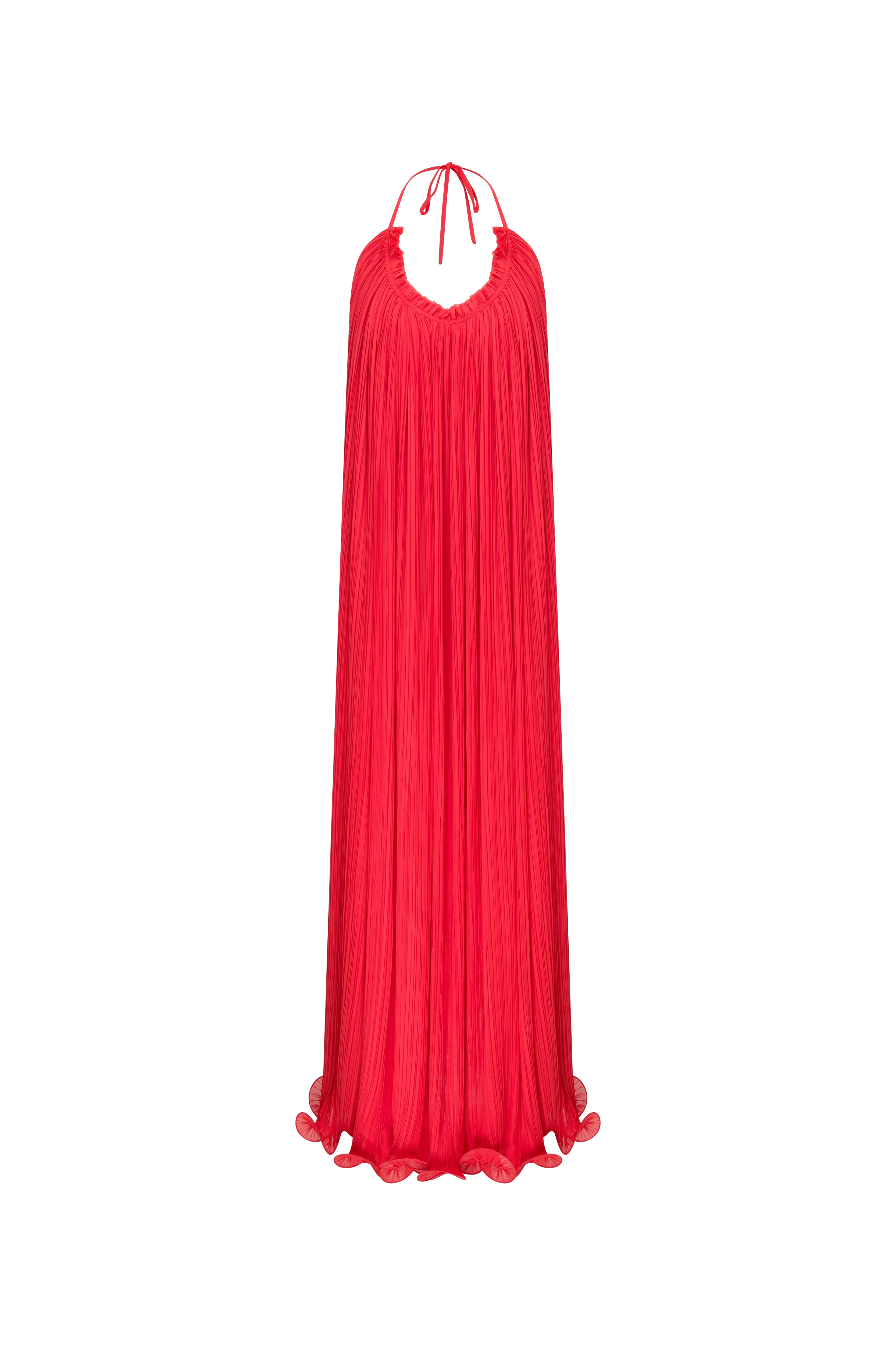 Swan - Pleated Chiffon Maxi Dress