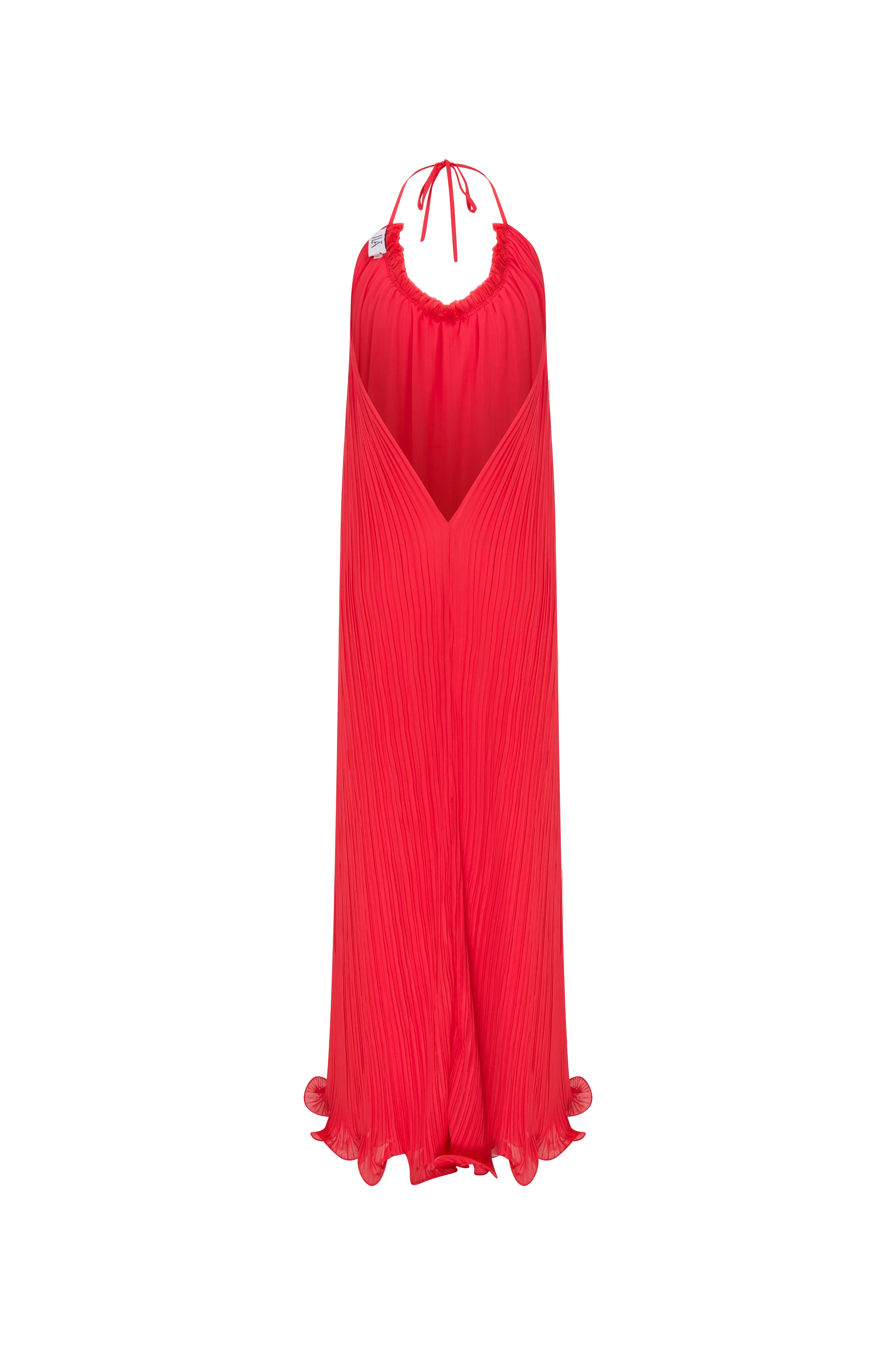 Swan - Pleated Chiffon Maxi Dress