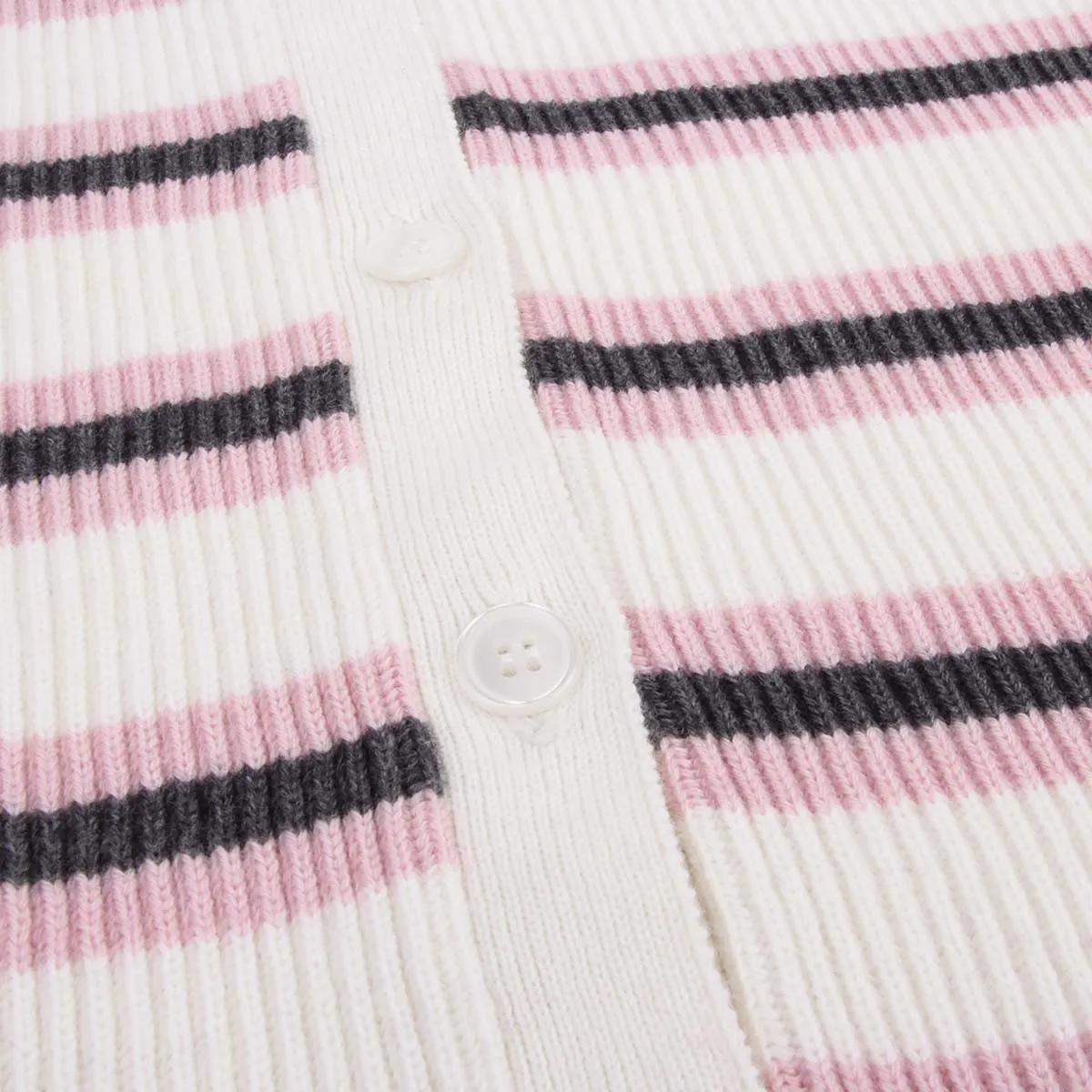 The Capsule Cardigan Ivory Multistripe