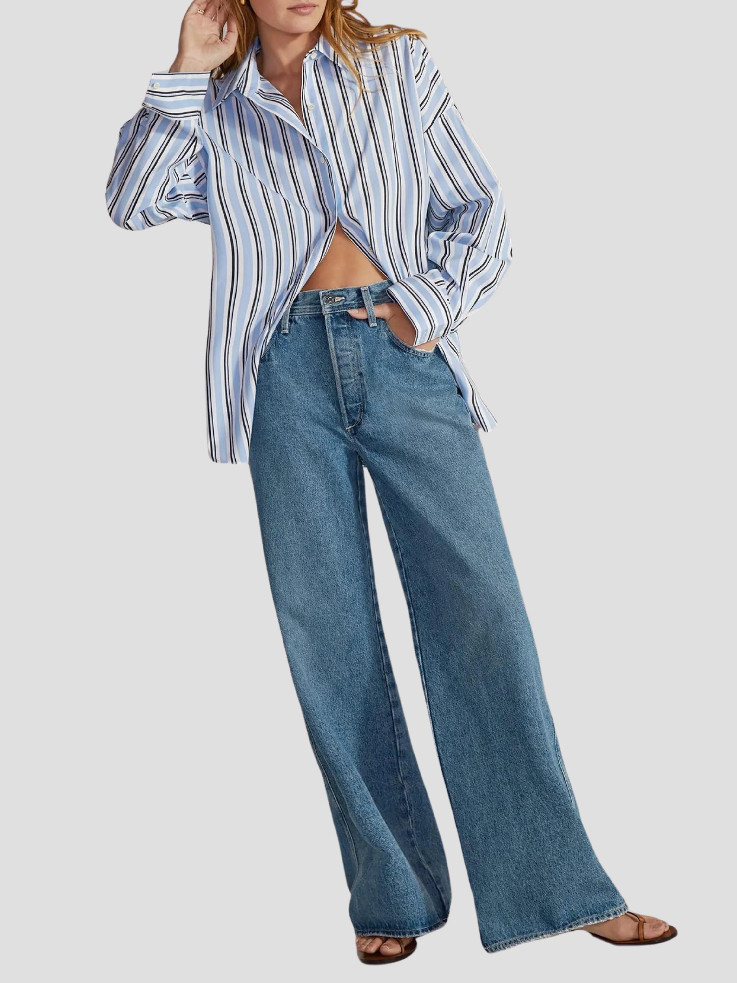 The Ex Boyfriend Shirt in Blue Stripe