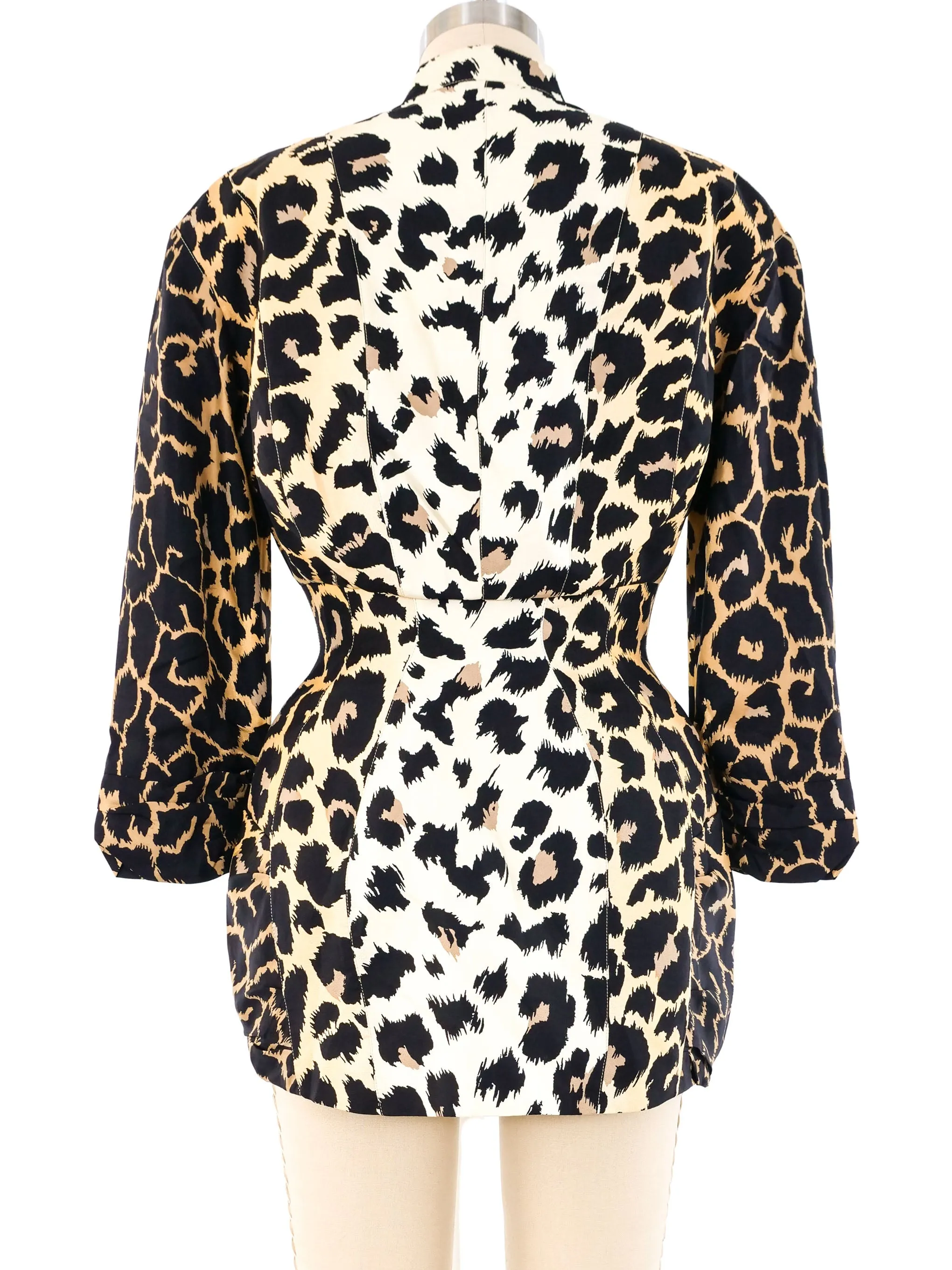 Thierry Mugler Leopard Printed Silk Jacket