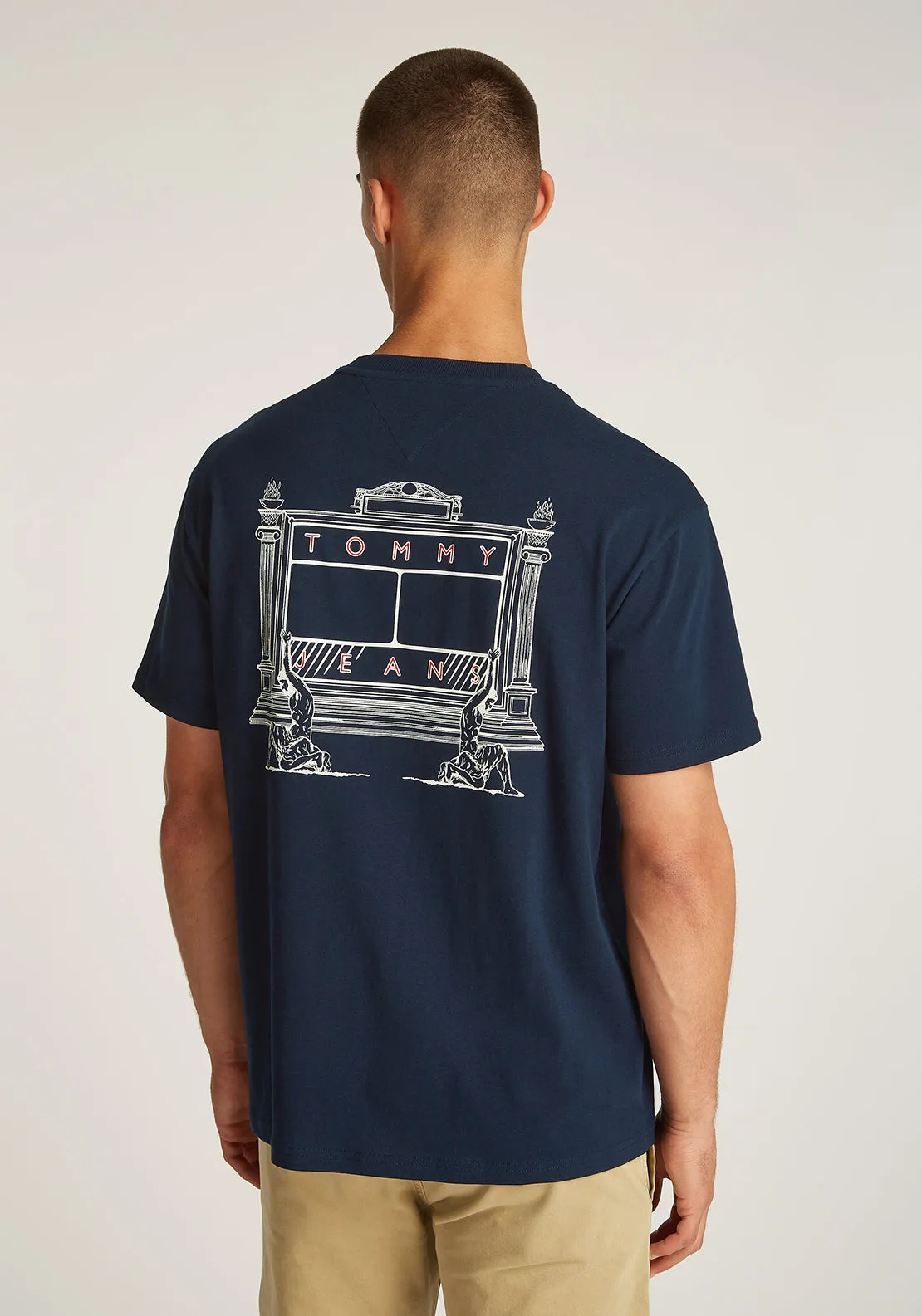 Tommy Jeans Novelty Back Graphic T-Shirt, Dark Night Navy