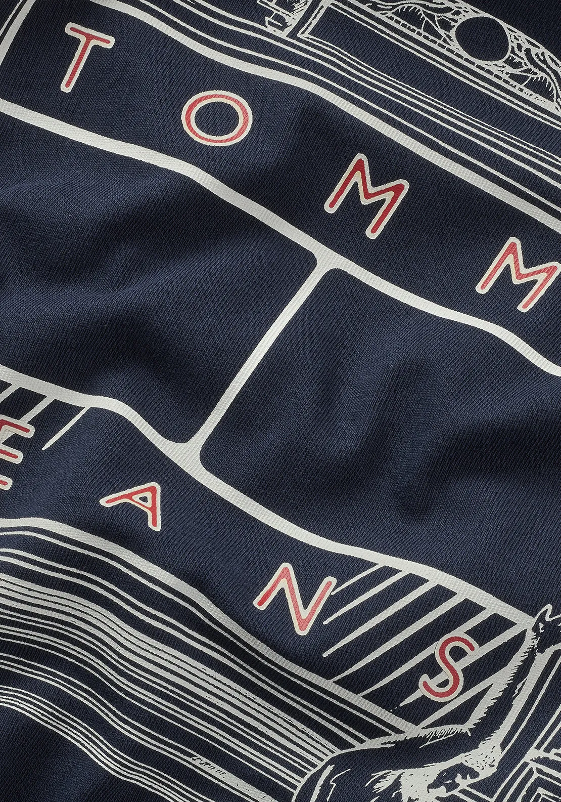 Tommy Jeans Novelty Back Graphic T-Shirt, Dark Night Navy