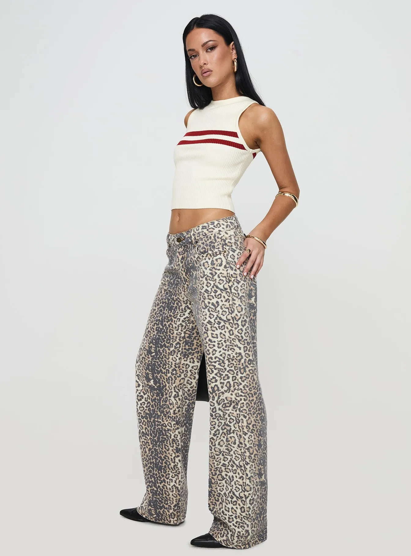 Top Model Jeans Leopard Fade