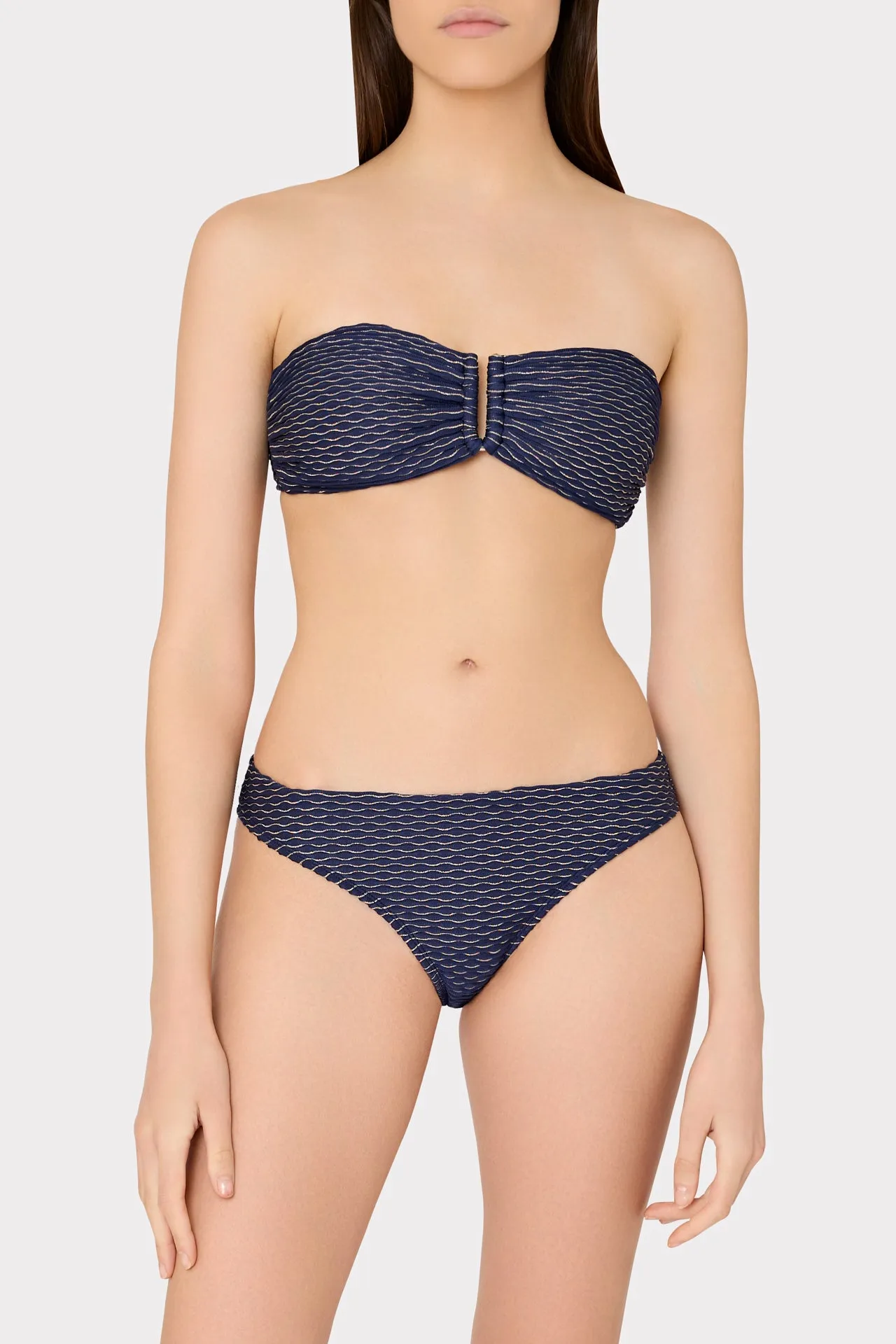 Verone Texture Waves Bandeau Top