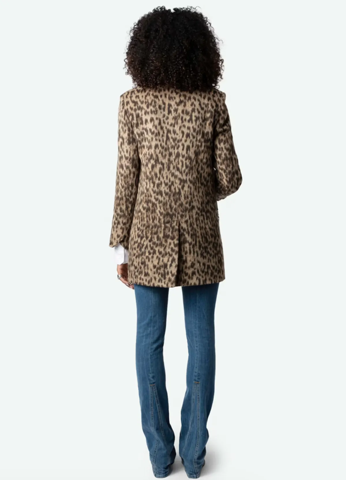 Violet Leopard Coat - Naturel