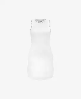 White Erib Tank Dress