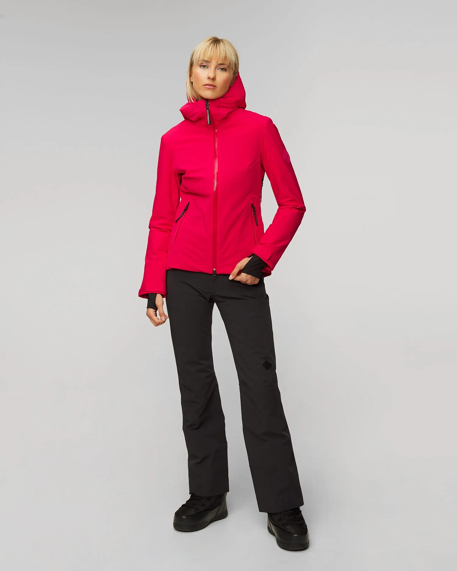 Women's red ski jacket J.Lindeberg Halo SWOW09032-g064